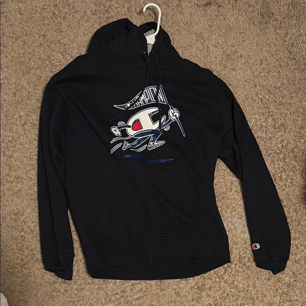 Champion Blue and Red Graphic Sweatshirt